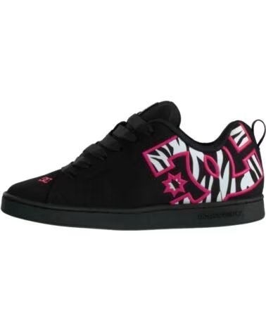 DC SHOES BASKETS COURT GRAFFIK ZEBRA BLACK WHITE PINK