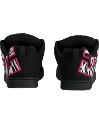 DC SHOES BASKETS COURT GRAFFIK ZEBRA BLACK WHITE PINK