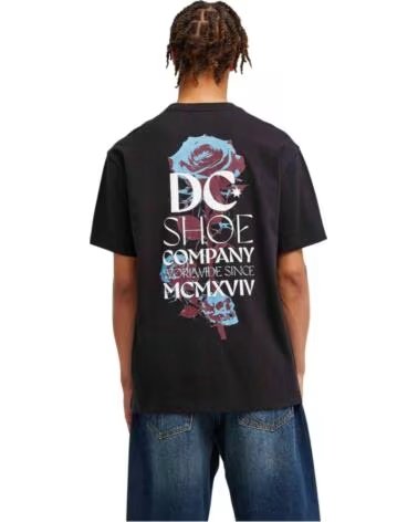 DC SHOES T-SHIRT ROSE FROM SKULL HSS EDYZT04482 BLACK