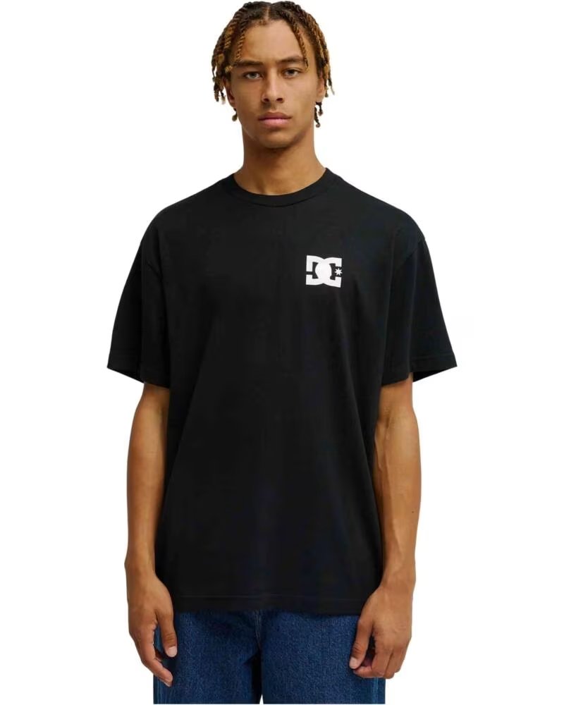 DC SHOES CAMISETA SKULL AND STAR HSS BLACK EDYZT04507