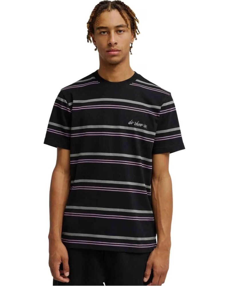DC SHOES T-SHIRT SHERIFF STRIPE SS BLACK