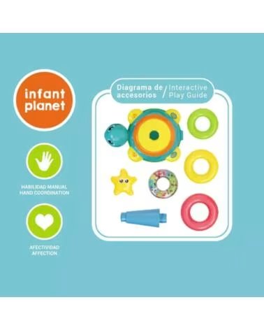 TOY PLANET SCHILDKRÖTEN RINGSTAPELTURM MEHRFARBIG FÜR BABYS MULTICOLOR