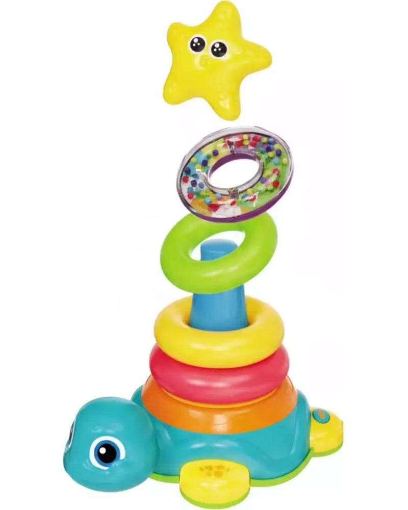 TOY PLANET SCHILDKRÖTEN RINGSTAPELTURM MEHRFARBIG FÜR BABYS MULTICOLOR