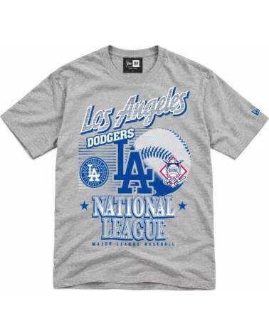 NEW ERA T-SHIRT LA DODGERS MLB SPORT CLASSICS HEATHER GRAY 0