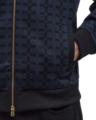 FRED PERRY CHAQUETA TRACK GEOMETRIC JACQUARD AZUL MARINO