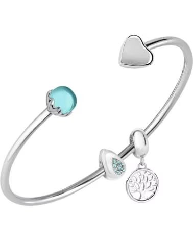 PULSEIRA MORELLATO SCZ1018 EM AÇO COM CRISTAIS E BERLOQUES