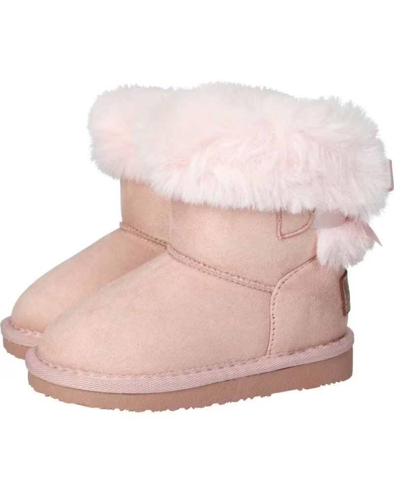 OSITO OSSH140066 SCHNEESTIEFEL MIT KUNSTFELL UND SCHLEIFE ROSA