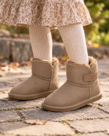 STIVALI IN PELLE PER BAMBINA CONGUITOS COSH327018 TAUPE