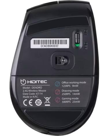 HIDITEC Raton Gaming Inalambrico Dendro- Hasta 2000 DPI