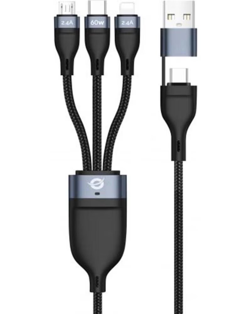 CONCEPTRONIC Cable usb 3in1 1 5m pd 3 0 100w 20v 5a 480mbps e - mark