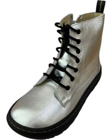 BOTINES INFANTILES DE PIEL METALIZADA CRIOS CHICAGO METáLICO