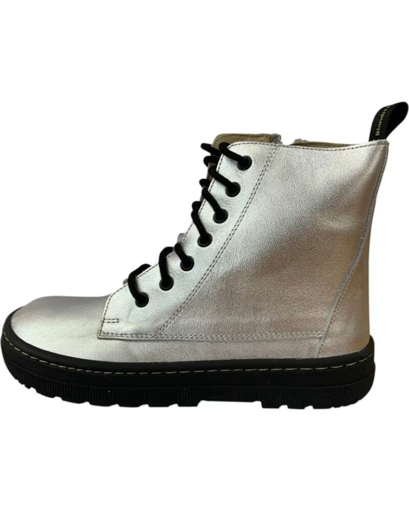 BOTINES INFANTILES DE PIEL METALIZADA CRIOS CHICAGO METáLICO