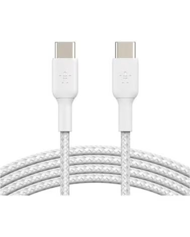 BELKIN Cable usb tipo c 1m - macho - macho - blanco trenzado 2 unidades