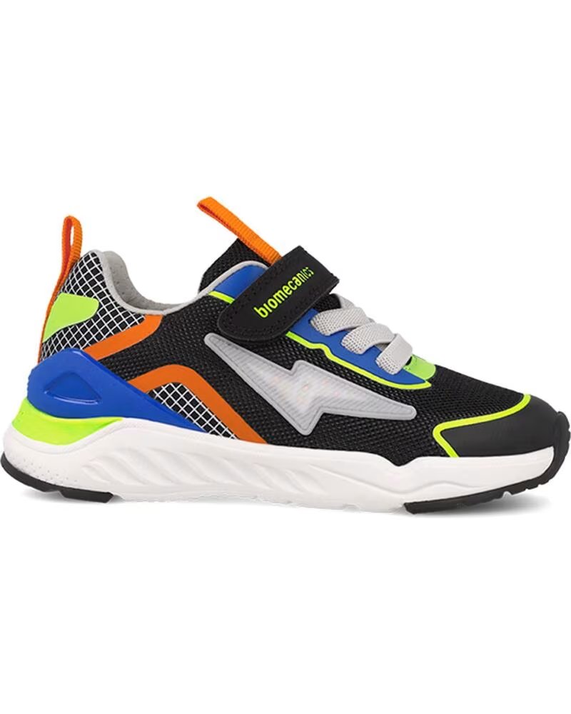 BIOMECANICS BASKETS POUR GARÇON 261271B SNEAKERS ÉLASTIQUES AVEC FERMETURE AUTO-AGRIPPANTE NEGROA054