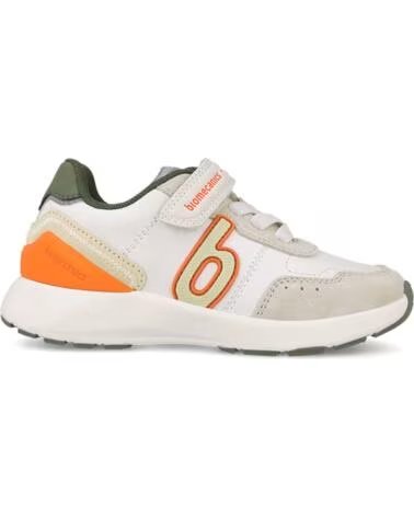 BIOMECANICS SCARPE DA GINNASTICA PER RAGAZZO 261275B BIOTECH ELASTICI CON CHIUSURA A STRAPPO BLANCONARANJAB669