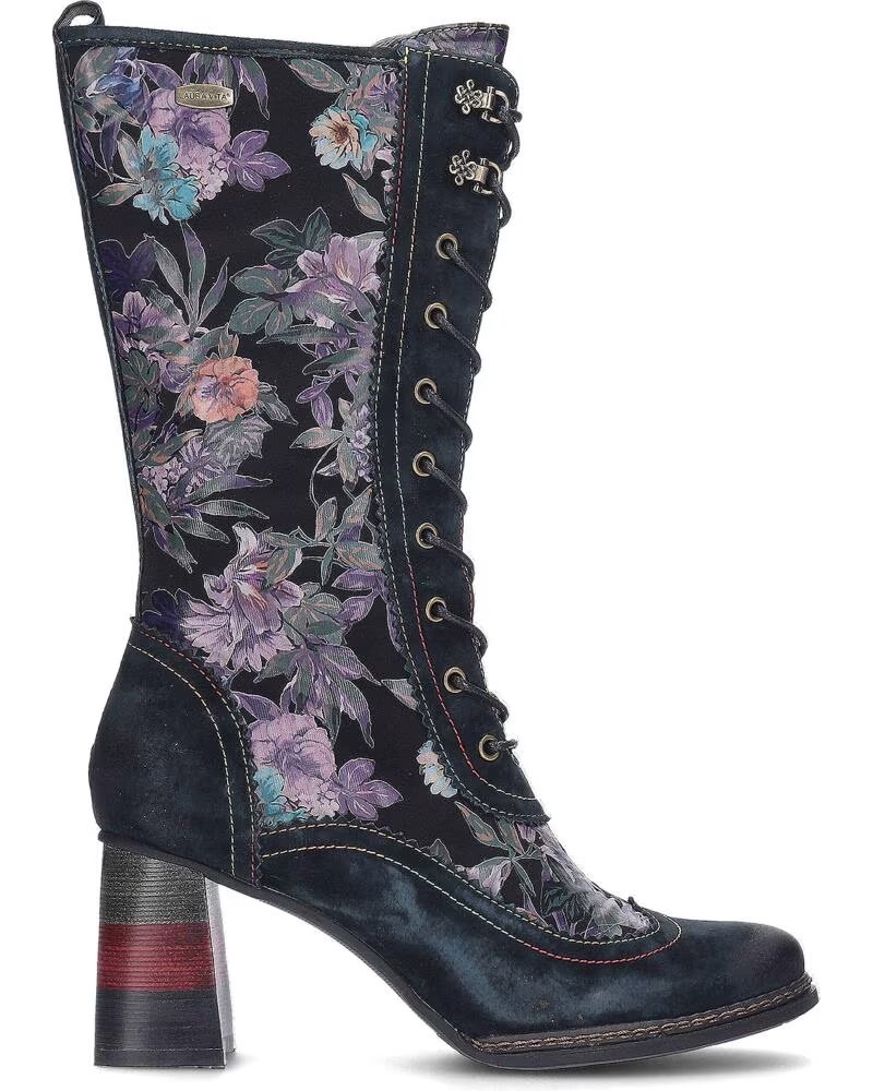 LAURA VITA STIVALI DA DONNA IDCANO07 FIORI NERO NEGRO