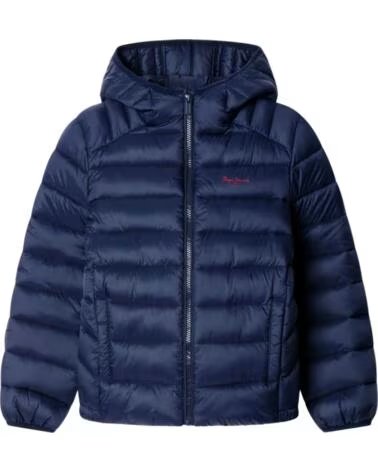 PEPE JEANS CAPPOTTO IMBOTTITO CON CAPPUCCIO DA RAGAZZO AZUL