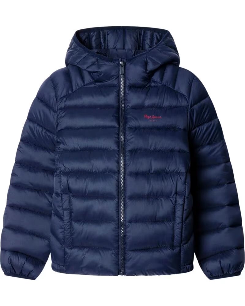 PEPE JEANS CAPPOTTO IMBOTTITO CON CAPPUCCIO DA RAGAZZO AZUL