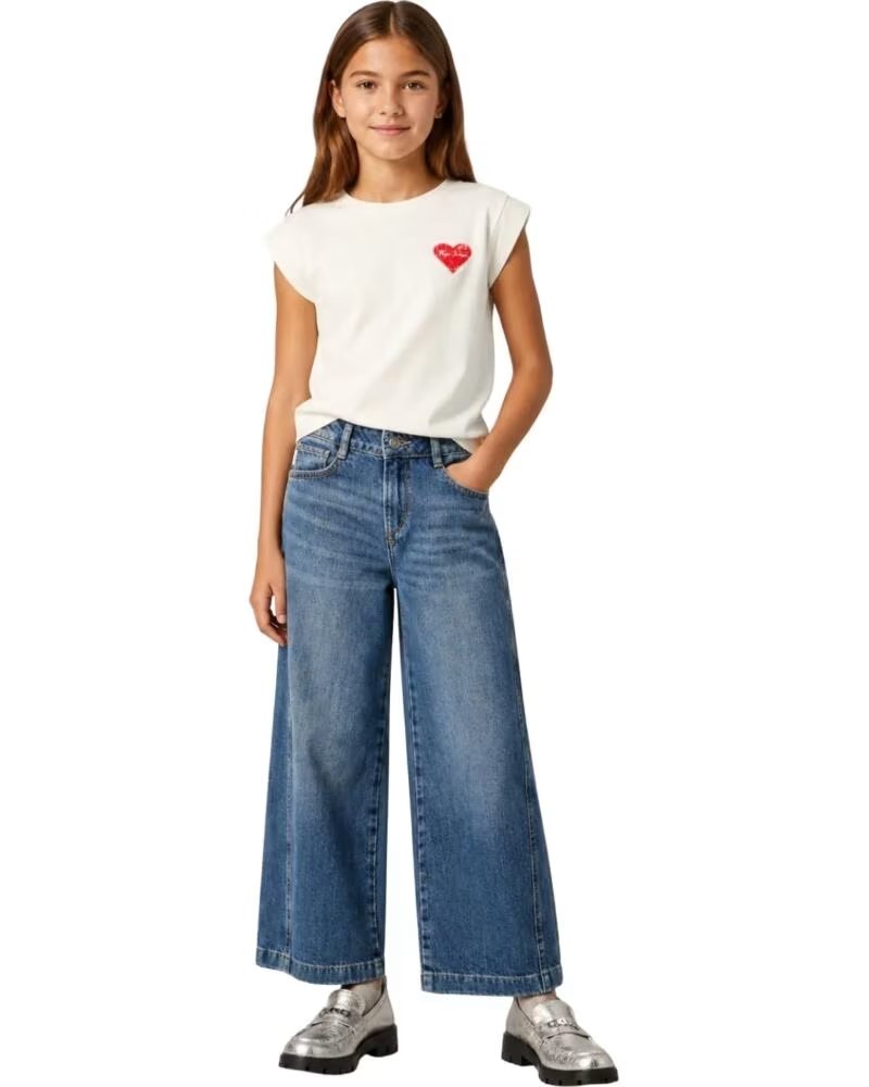 PEPE JEANS CAMISETA MANGA CORTA NIÑA BLANCO
