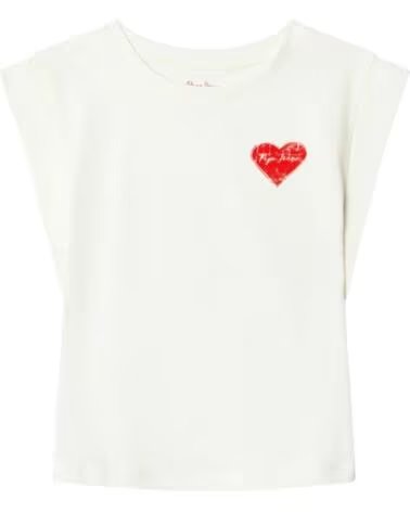 PEPE JEANS CAMISETA MANGA CORTA NIÑA BLANCO