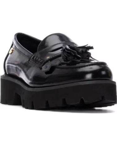 XTI Mocasines 144677-Negro en negro para mujer NEGRO