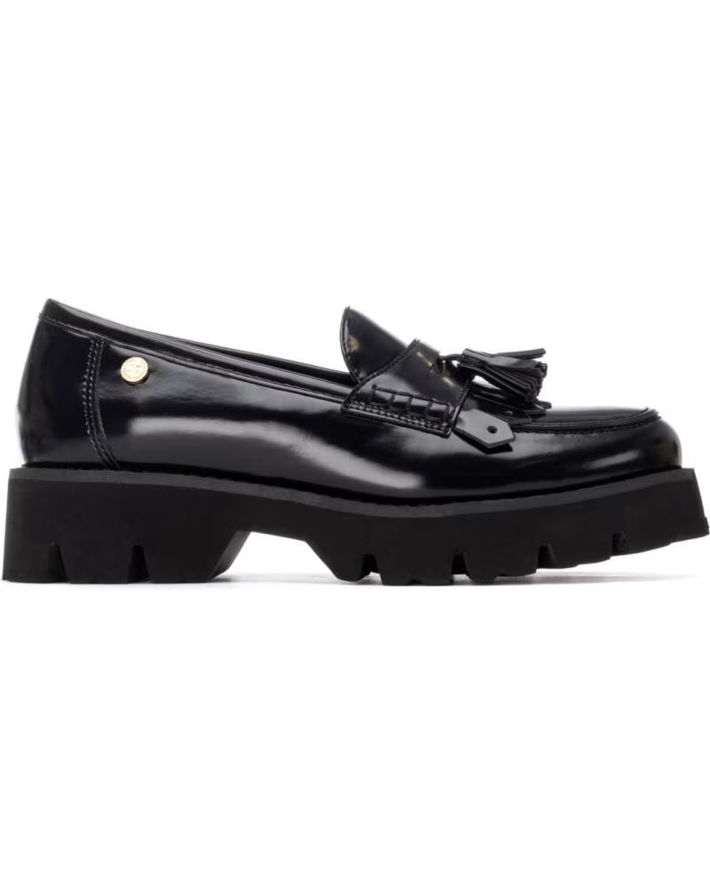 XTI Mocasines 144677-Negro en negro para mujer NEGRO