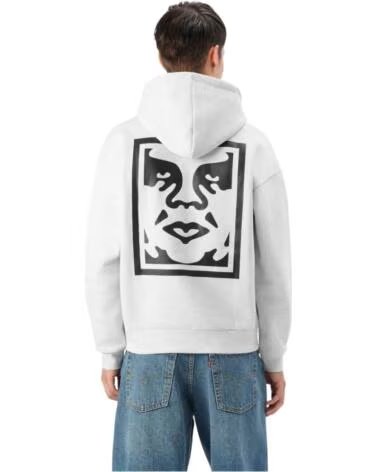 OBEY SUDADERA BOLD ICON EXTRA HEAVY HOOD ASH GREY