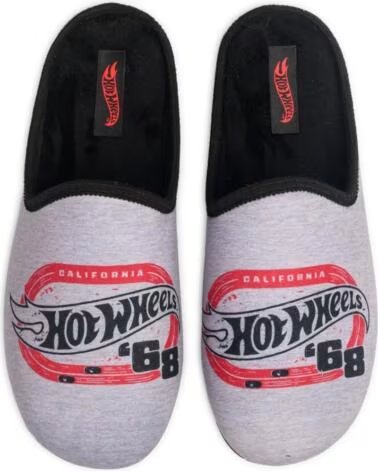 MARPEN Zapatillas De Casa Hot Wheels Gris 2Hw-Gris Comodas Slippers Licencia Mattel GRIS