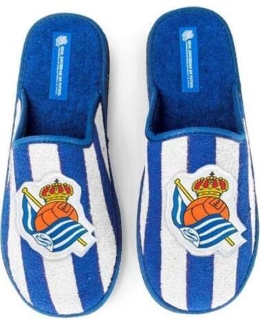MARPEN CHAUSSURE D´INTERIEUR REAL SOCIEDAD EPONGE BICOLORE SEMELLE LEGERE BLEU-BLANC AZUL-BLANCO