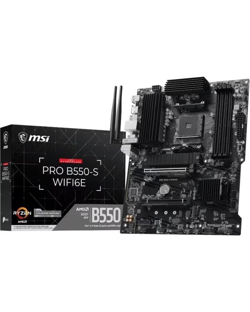 MSI Placa base pro b550 - s wifi6e ddr4 am4 atx - 4x ddr4