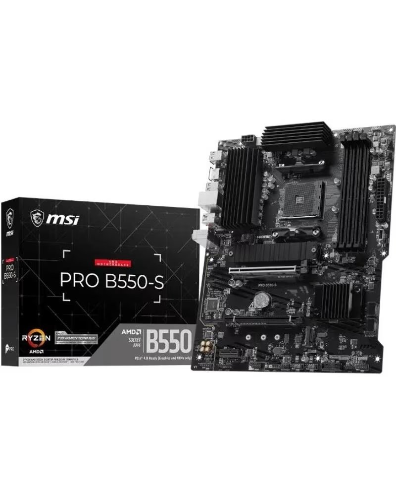 MSI Placa base pro b550 - s ddr4 am4 atx - 4x ddr4