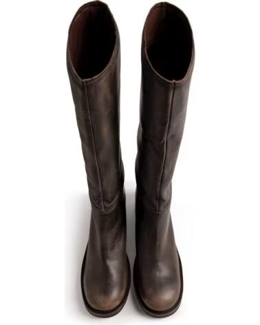 MTNG 51925 BOTAS ALTAS DE PIEL NEGRAS PARA MUJER NEGRO