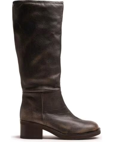 MTNG 51925 BOTAS ALTAS DE PIEL NEGRAS PARA MUJER NEGRO
