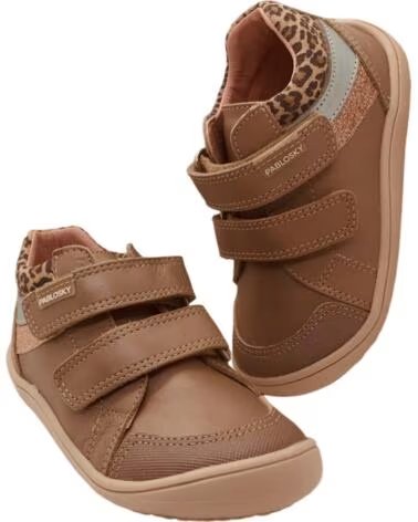 PABLOSKY LÄSSIGER BARFUSS-STIEFEL DUBAI 077730 ROSA AUS LEDER MIT KLETTVERSCHLUSS