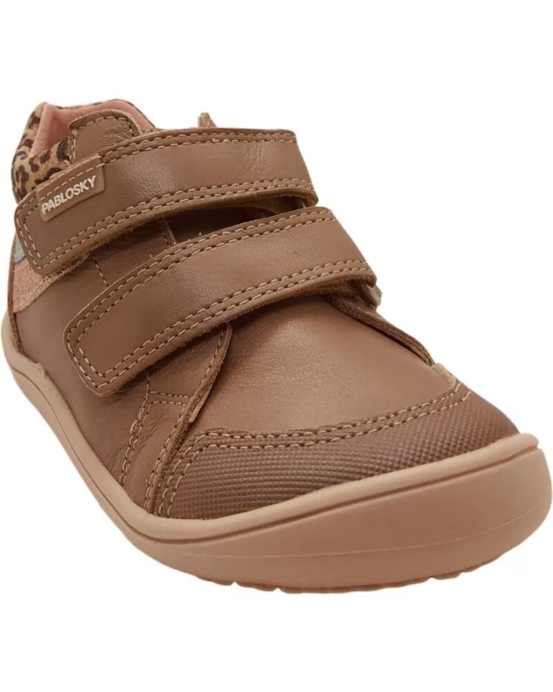 PABLOSKY LÄSSIGER BARFUSS-STIEFEL DUBAI 077730 ROSA AUS LEDER MIT KLETTVERSCHLUSS