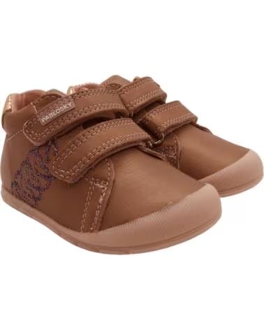 PABLOSKY Botines Ziggy Rosa en rosa para bebe ROSA DE PIEL CON CIERRE ADHERENTE ZIGGY 076470