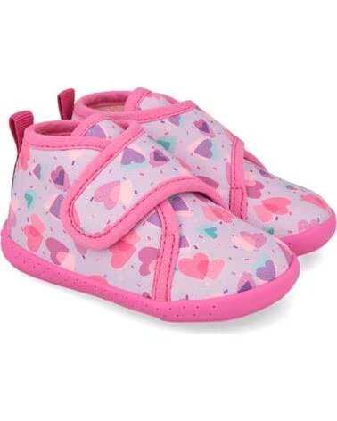 GARVALIN BASKETS PIEDS NUS FILLE 261337 COEURS LILAA164