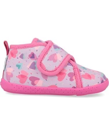 GARVALIN BASKETS PIEDS NUS FILLE 261337 COEURS LILAA164