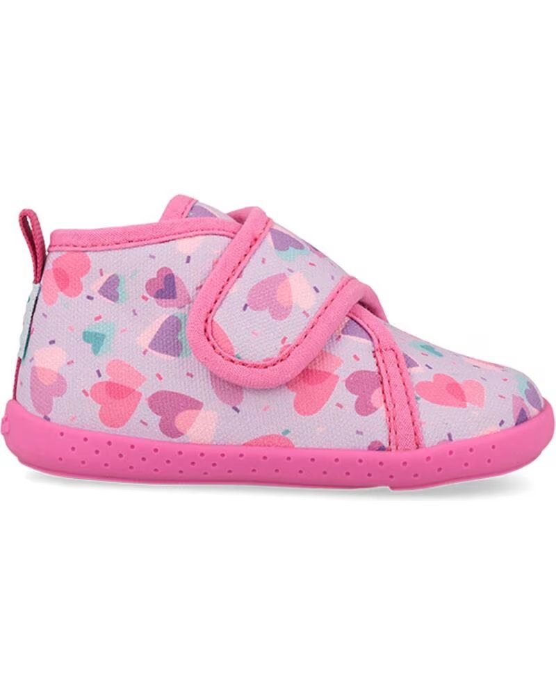 GARVALIN BASKETS PIEDS NUS FILLE 261337 COEURS LILAA164