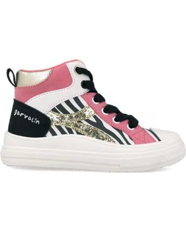 GARVALIN BOTTINES HAUTES POUR FILLE 261553 ZÈBRE MULTICOLORE BLANCOA050