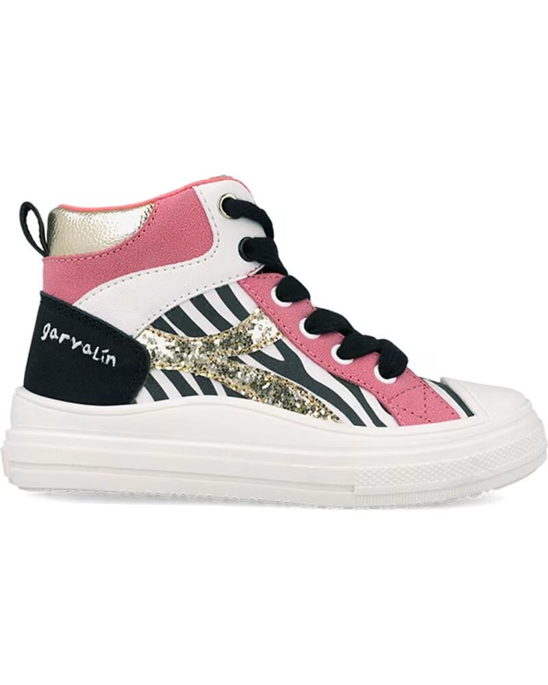 GARVALIN BOTA ALTA PARA NIÑA 261553 CEBRA MULTICOLOR BLANCOA050