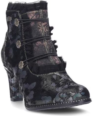 LAURA VITA DAMEN STIEFELETTEN ALCBANEO 130 BLUMEN ANTHRACITE