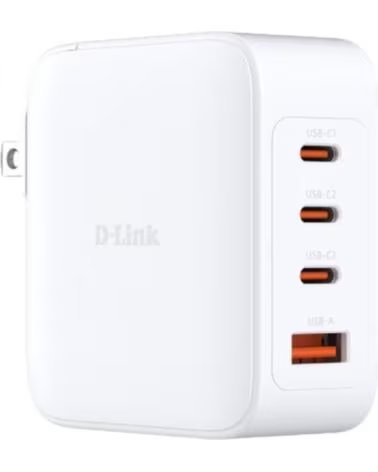 DLINK Cargador de pared d - link dcp - 101 100w 3x usb tipo c 1x usb tipo a blanco