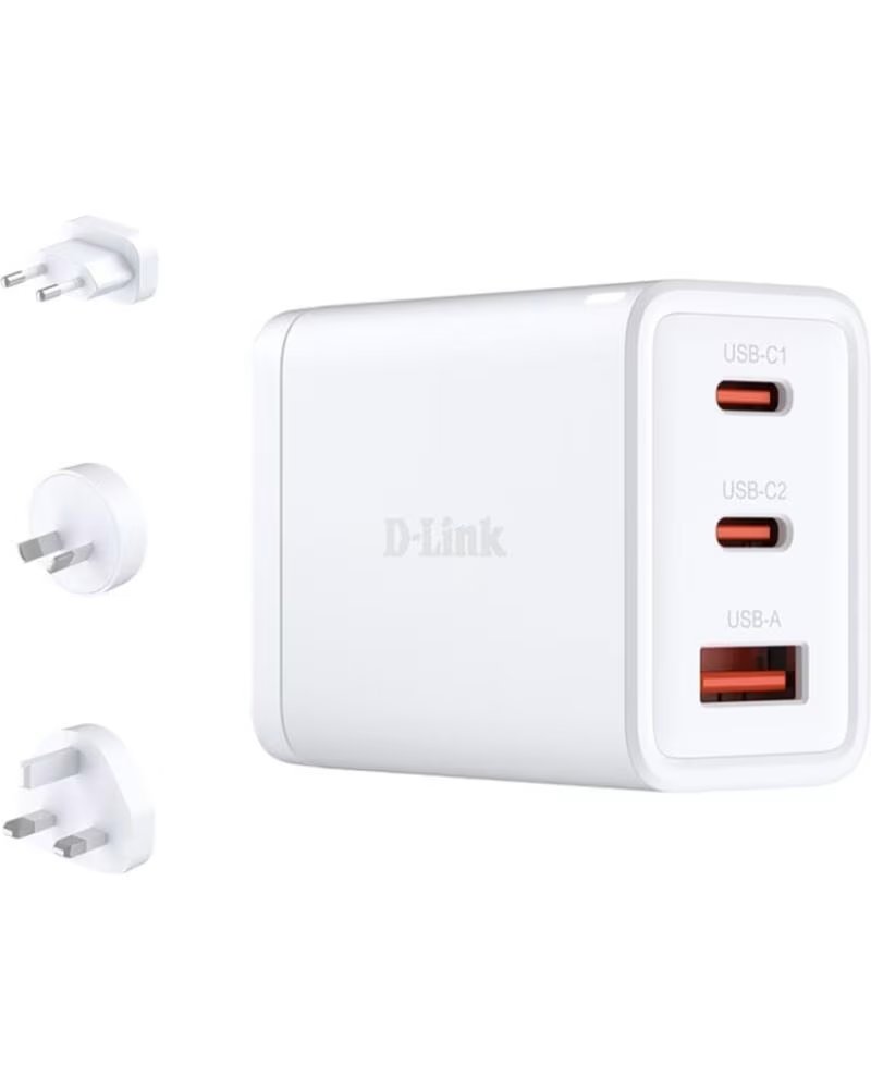 DLINK Cargador de pared d - link dcp - 651 65w 2x usb tipo c 1x usb tipo a blanco