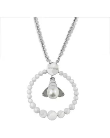 COLLAR MORELLATO SKQ03 DE ACERO INOXIDABLE CON COLGANTE DE ABEJA Y PERLAS
