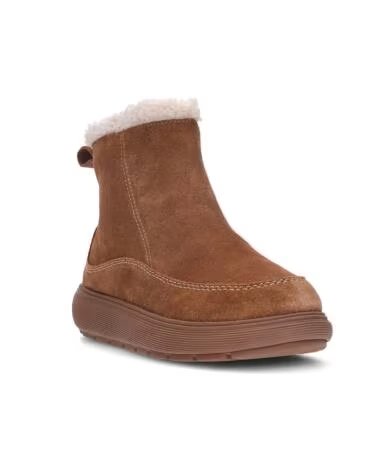 FITFLOP BOTTINES PLATES W IQ-COMFF SUEDE CUIR MARRON TERRACOTTATAN