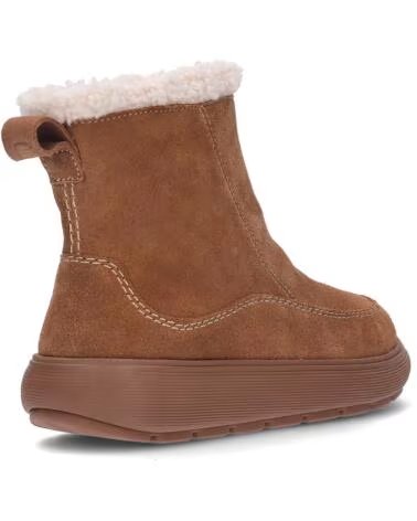 FITFLOP BOTTINES PLATES W IQ-COMFF SUEDE CUIR MARRON TERRACOTTATAN