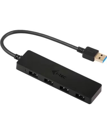 I-TEC Hub i - tec usb 3 0 delgado con 4 puertos usb 3 0 con cable integrado 20cm