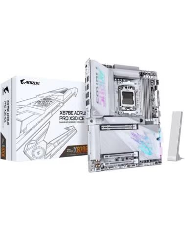 GIGABYTE Placa base x870e a pro x3d ice am5 atx - 4x ddr5