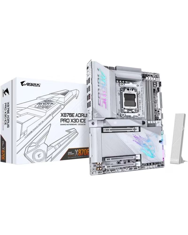 GIGABYTE Placa base x870e a pro x3d ice am5 atx - 4x ddr5